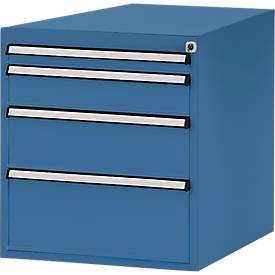 Manuflex Schubladen-Unterbauten, für Werkbank Profi Tiefe 700 mm, brillantblau