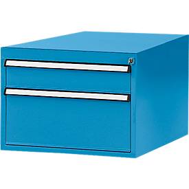 Manuflex Schubladen-Unterbauten, für Werkbank Profi Tiefe 700 mm, lichtblau