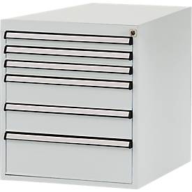 Manuflex Schubladen-Unterbauten, für Werkbank Profi Tiefe 700 mm, lichtgrau