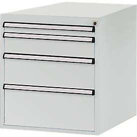 Manuflex Schubladen-Unterbauten, für Werkbank Profi Tiefe 700 mm, lichtgrau