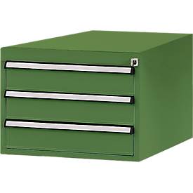 Manuflex Schubladen-Unterbauten, für Werkbank Profi Tiefe 700 mm, resedagrün