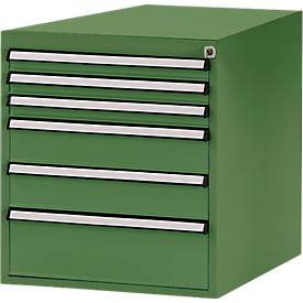Manuflex Schubladen-Unterbauten, für Werkbank Profi Tiefe 700 mm, resedagrün