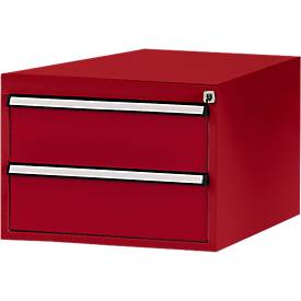 Manuflex Schubladen-Unterbauten, für Werkbank Profi Tiefe 700 mm, rubinrot