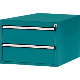 Manuflex Schubladen-Unterbauten, für Werkbank Profi Tiefe 700 mm, wasserblau