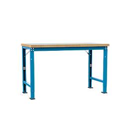 Manuflex Werkbank Profi Spezial, Tischplatte Kunststoff, 1500 x 700 mm, lichtblau