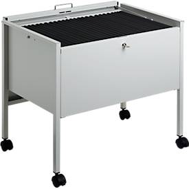 Mappenboy, abschließbarer Deckel, ohne Mappen, lichtgrau