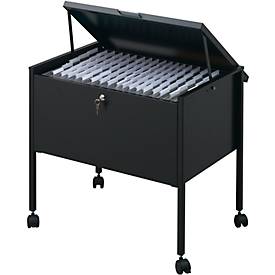 Mappenboy, abschließbarer Deckel, ohne Mappen, schwarz