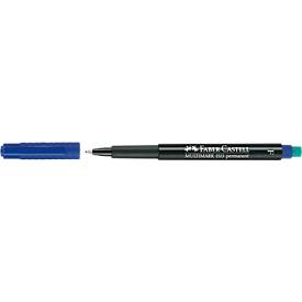 Marker Faber-Castell Multimark, inkl. Spezialradierer, blau, F, permanent