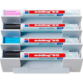 Markerhalter Legamaster, für Glasboards, für 4 Marker, Neodym-Magnet, chilly lake