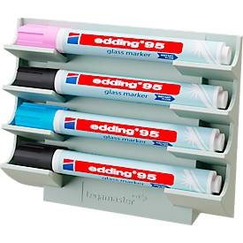 Markerhalter Legamaster, für Glasboards, für 4 Marker, Neodym-Magnet, sage green