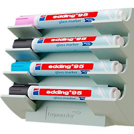 Markerhalter Legamaster, für Glasboards, für 4 Marker, Neodym-Magnet, sage green