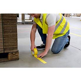 Markierungsband Durable Basic, für Innenbereich, selbstklebend, wieder ablösbar, B 50 mm, Weich-PVC, gelb