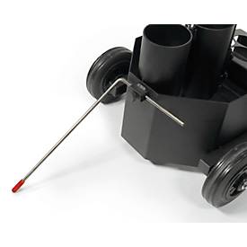 Markierwagen Durable DURALINE® EasyTrack, für 2 Dosen mit jeweils 750 ml, Strichbreite 40-100 mm, höhenverstellbare Griffstange, schwarz