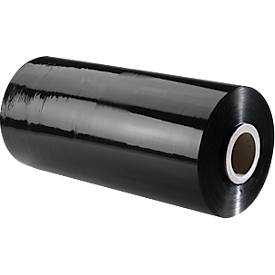 Maschinenstretchfolie, Stärke 23 µ, beidseitige leichte Haftung, L 1500 lfm x B 500 mm, schwarz, 1 Rolle