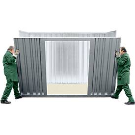 Materialcontainer MC 1100, verzinkt, zerlegt, mit Holzfußboden