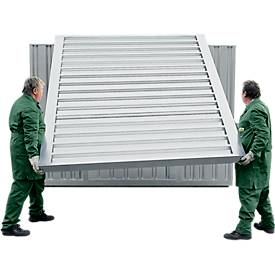 Materialcontainer MC 1100, verzinkt, zerlegt, mit Holzfußboden