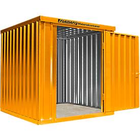 Image of Materialcontainer MC 1200, lackiert, montiert, mit Holzfußboden