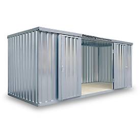 Materialcontainer MC 1500, verzinkt, zerlegt, mit Holzfußboden