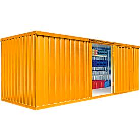 Materialcontainer MC 1600, lackiert, montiert, mit Holzfußboden