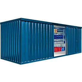 Materialcontainer MC 1600, lackiert, montiert, mit Holzfußboden