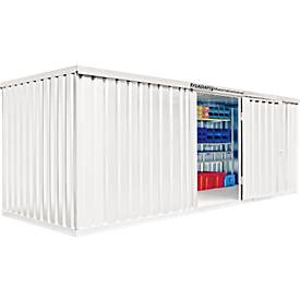 Materialcontainer MC 1600, lackiert, montiert, mit Holzfußboden