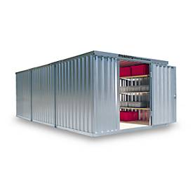 Materialcontainer Mod. 1360, verzinkt, vormontiert, mit Holzfußboden