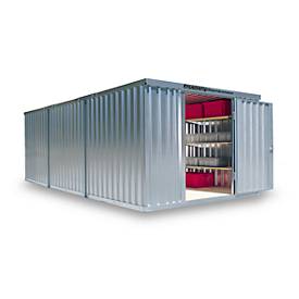 Materialcontainer Mod. 1360, verzinkt, vormontiert, mit Holzfußboden