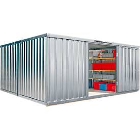 Materialcontainer Mod. 1460, verzinkt, vormontiert, mit Holzfußboden