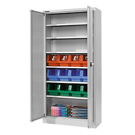 Materialschrank MSI 2409, mit 20 Kästen, weißaluminium