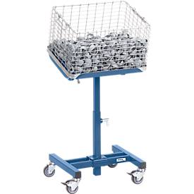 Materialständer, fahrbar, manuell, Höhenverstellung 775-1105 mm