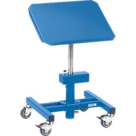 Materialständer, fahrbar, manuell höhenverstellbar, Plattform neigbar