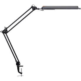 MAUL energiebesparende lamp Atlantic, kantoor, klemvoet, zwart