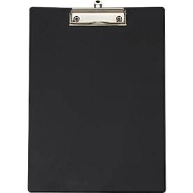 MAUL Klemmbrett, DIN A4, Kunststoff, mit Klarsichttasche, schwarz