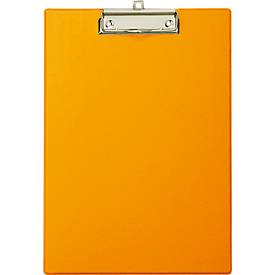 MAUL Klemmbrett mit Folienüberzug, DIN A4, mit Aufhängeöse, 319 x 229 x 13 mm, orange