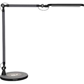 Maul LED-Tischleuchte MAULmarino color vario, 501 lm, 2800-6100 K, dimmbar, neigbar, Qi-Ladefunktion, Aluminium/Kunststoff, silber