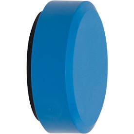 MAUL Magnet MAULpro Recycling, rund, mit Facetterand, Haftkraft bis 0,6 kg, Ø 29 mm, 85 % Recycling-Kunststoff lackiert, blau, 20 Stück