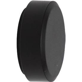 MAUL Magnet MAULpro Recycling, rund, mit Facetterand, Haftkraft bis 0,6 kg, Ø 29 mm, 85 % Recycling-Kunststoff lackiert, schwarz, 20 Stück