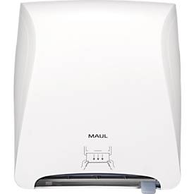 MAUL MaulCare Handtuchrollenspender 95324, berührungsfreie Einzelblattentnahme, Kapazität bis 760 Blatt, LED-Warnung, abschließbar, ABS