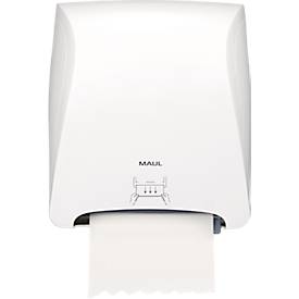 MAUL MaulCare Handtuchrollenspender 95324, berührungsfreie Einzelblattentnahme, Kapazität bis 760 Blatt, LED-Warnung, abschließbar, ABS