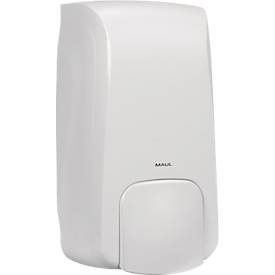 MAUL MaulCare Schaumseifen-Spender weiß 1000 ml, bis 2500 Portionen, große Drucktaste für Einhandbedienung, abschließbar, ABS