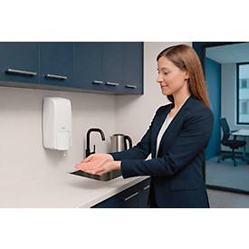 MAUL MaulCare Schaumseifen-Spender weiß 1000 ml, bis 2500 Portionen, große Drucktaste für Einhandbedienung, abschließbar, ABS