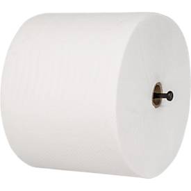 MAUL MaulCare Toilettenpapier 2-lagig geprägt, hochweiß 100% Zellstoff, EU-Ecolabel, perforiert, mit Führungssteg, 32 Rollen Pack