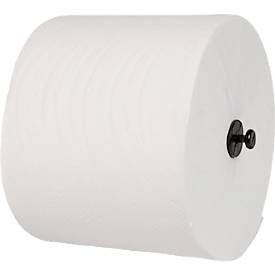 MAUL MaulCare Toilettenpapier 2-lagig geprägt, hochweiß 100% Zellstoff, EU-Ecolabel, perforiert, mit Führungssteg, 32 Rollen Pack