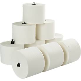 MAUL MaulCare Toilettenpapier 2-lagig geprägt, hochweiß 100% Zellstoff, EU-Ecolabel, perforiert, mit Führungssteg, 32 Rollen Pack