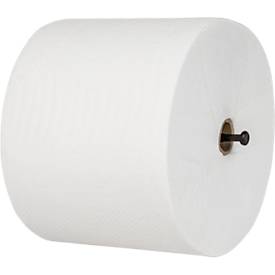 MAUL MAULcare Toilettenpapier 3-lagig geprägt, hochweiß aus 100% Zellstoff, EU-Ecolabel, perforiert, mit Führungssteg, 32 Rollen Pack