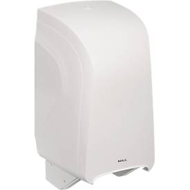 MAUL MaulCare Toilettenpapier-Spender 95312 für Doppelrollen, berührungsfreie Entnahme, Bremsfunktion, abschließbar, ABS, Kapazität bis 900 Blatt