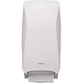 MAUL MaulCare Toilettenpapier-Spender 95312 für Doppelrollen, berührungsfreie Entnahme, Bremsfunktion, abschließbar, ABS, Kapazität bis 900 Blatt