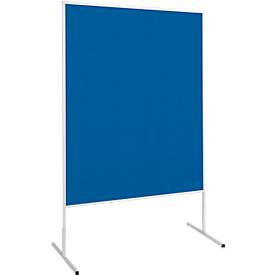 Maul Moderationstafel Maulstandard, Oberfläche Filz, Kork o. Papier, mobil, Filz blau