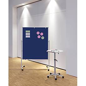 MAUL Moderationstafel Pro, B 1200 x H 1500 mm, Textil/Textil, blau