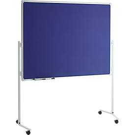 MAUL Moderationstafel Pro, B 1200 x H 1500 mm, Whiteboard/Textil, blau